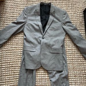 Men H&M Skinny Fit Grey Suit Set